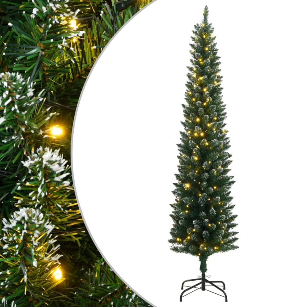Produktbild för Plastgran smal 150 LEDs 120 cm