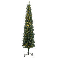 Produktbild för Plastgran smal 150 LEDs 120 cm
