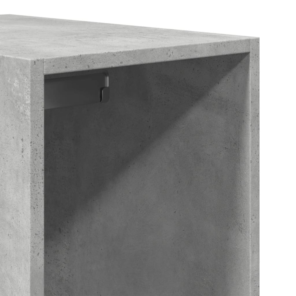 Produktbild för Garderob betonggrå 30x50x200 cm konstruerat trä