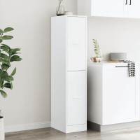 Produktbild för Apoteksskåp vit 30x41x144,5 cm konstruerat trä
