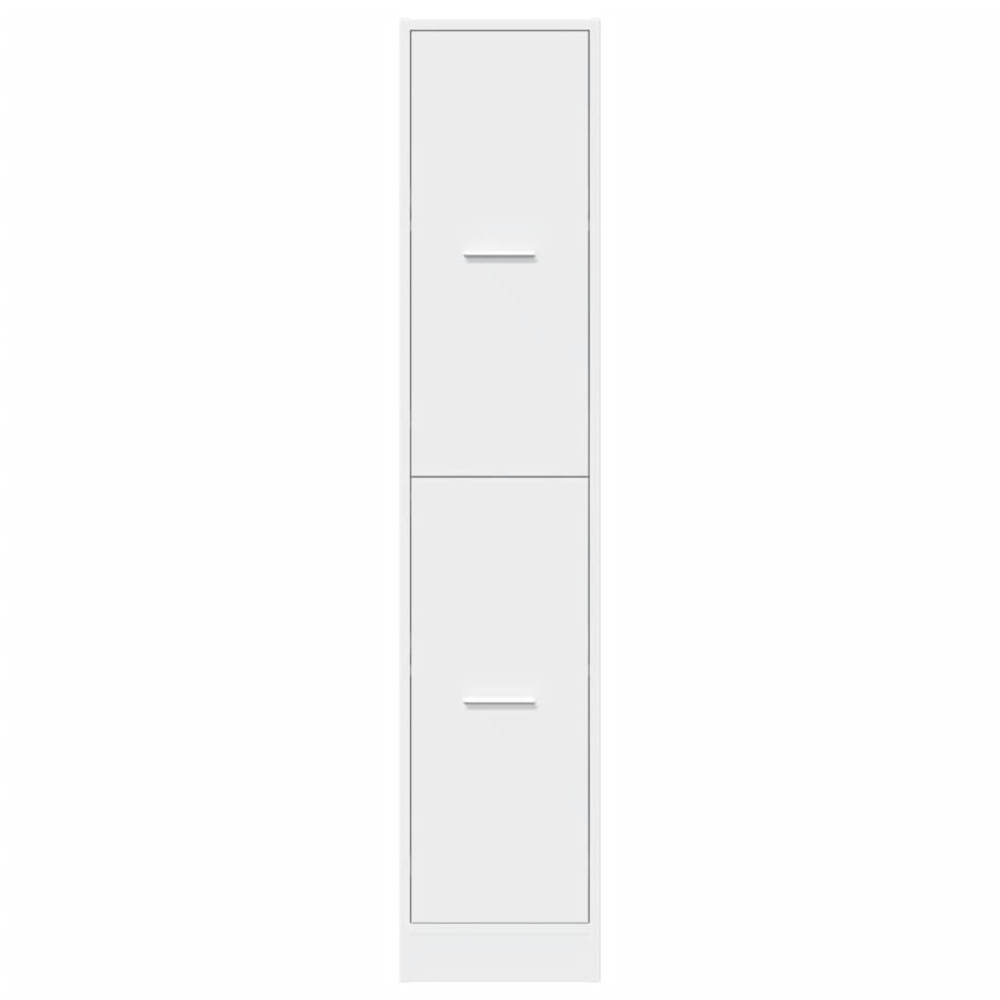 Produktbild för Apoteksskåp vit 30x41x144,5 cm konstruerat trä