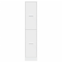Produktbild för Apoteksskåp vit 30x41x144,5 cm konstruerat trä