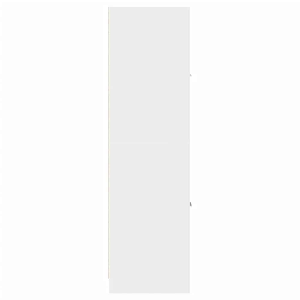 Produktbild för Apoteksskåp vit 30x41x144,5 cm konstruerat trä