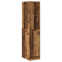 Produktbild för Apoteksskåp åldrat trä 30x41x144,5 cm konstruerat trä