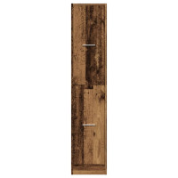 Produktbild för Apoteksskåp åldrat trä 30x41x144,5 cm konstruerat trä