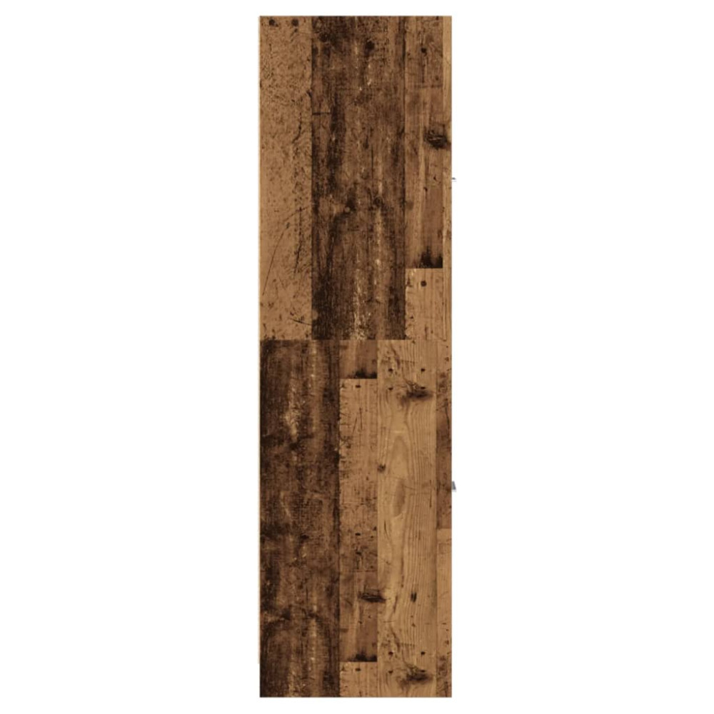 Produktbild för Apoteksskåp åldrat trä 30x41x144,5 cm konstruerat trä