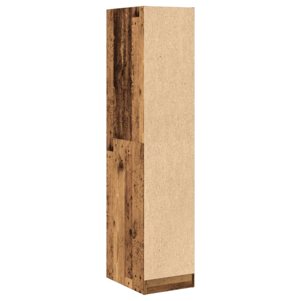 Produktbild för Apoteksskåp åldrat trä 30x41x144,5 cm konstruerat trä