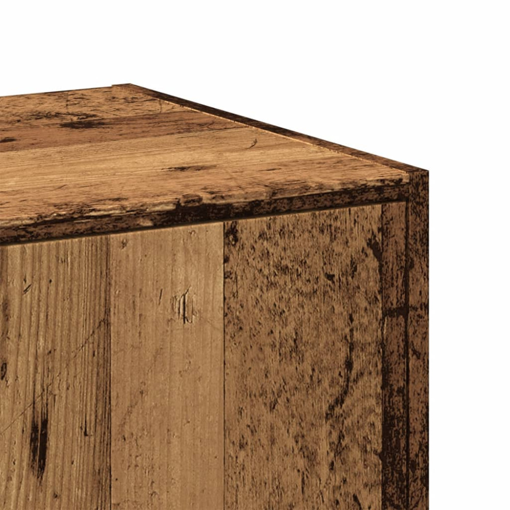 Produktbild för Apoteksskåp åldrat trä 30x41x144,5 cm konstruerat trä