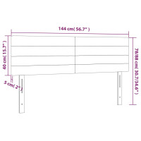 Produktbild för Huvudgavlar 2 st ljusgrå 72x5x78/88 cm sammet