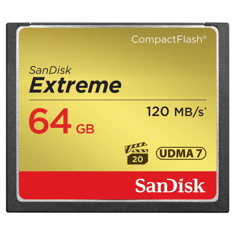 Produktbild för Minneskort CF Extreme 64GB 120MB/s UDMA7
