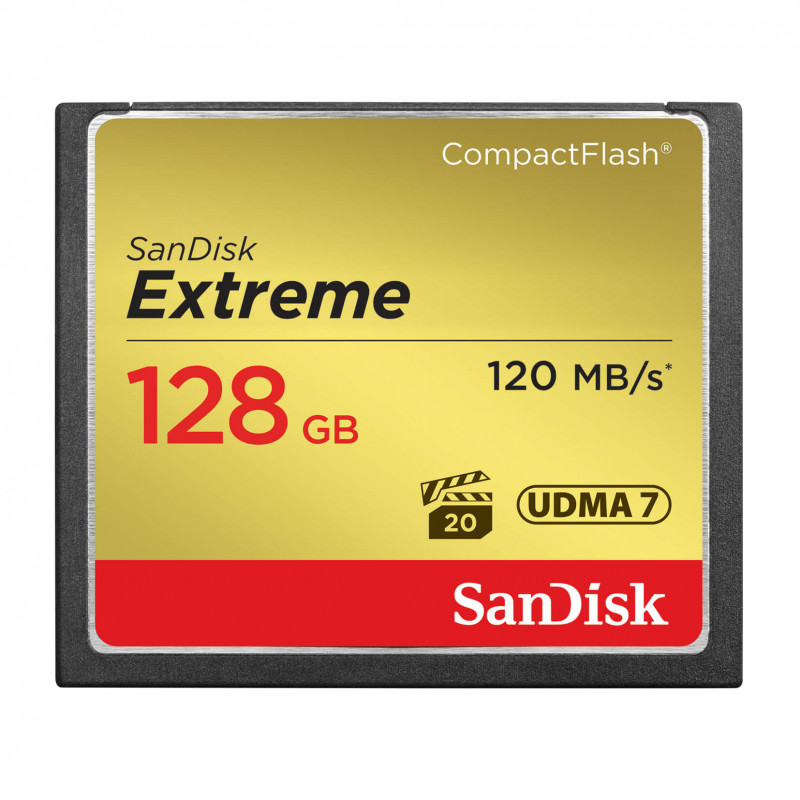 Produktbild för Minneskort CF Extreme 128GB 120MB/s UDMA7