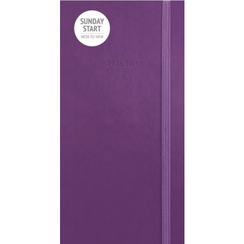 Carousel Calendars Sunday Start Purple Soft Touch Deluxe Slim Diary 2025 (häftad, eng)