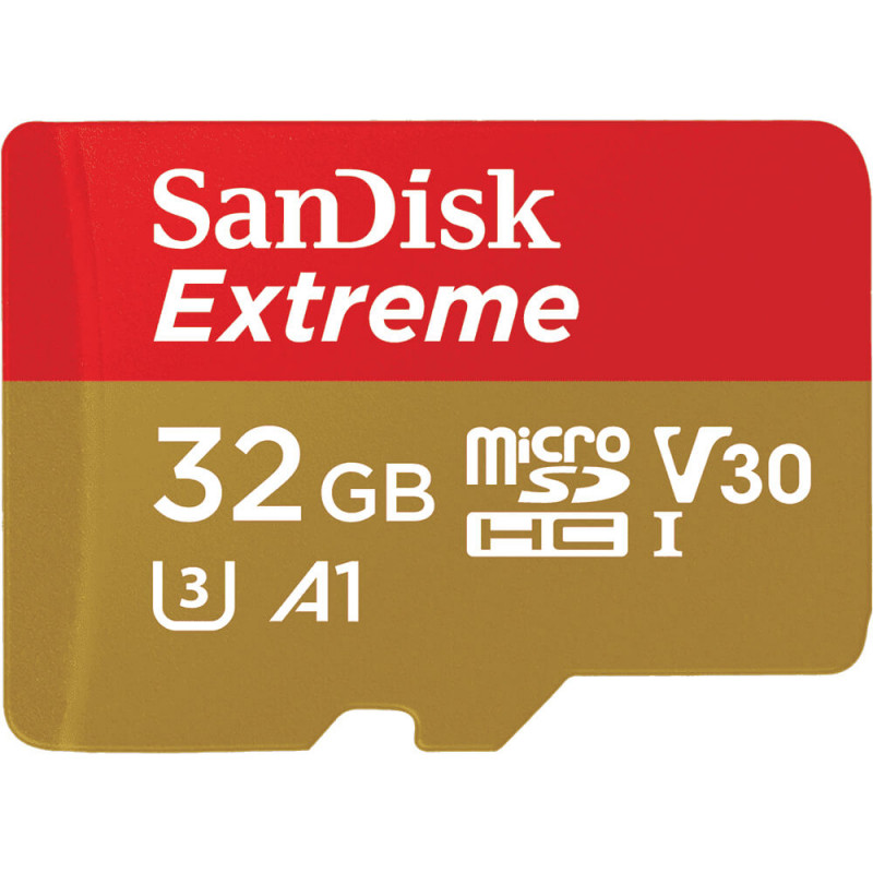 Produktbild för MicroSDXC Extreme 32GB 100MB/s A2 C10 V30 UHS-I U3