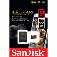 SANDISK MicroSDHC Extreme Pro 32GB 100MB/s A1 C10 V30 UHS-I