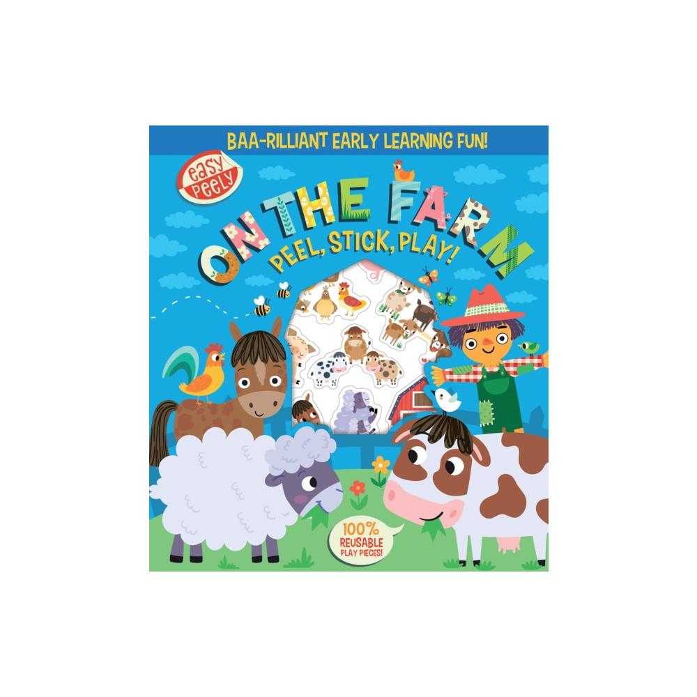 Produktbild för Easy Peely On the Farm - Peel, Stick, Play! (bok, board book, eng)