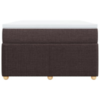 Produktbild för Ramsäng med madrass mörkbrun 120x190 cm tyg