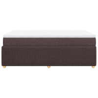 Produktbild för Ramsäng med madrass mörkbrun 120x190 cm tyg