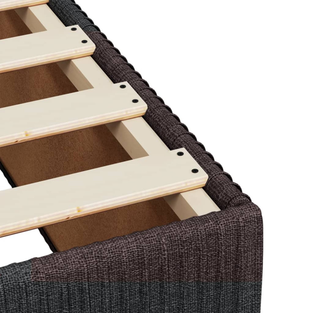 Produktbild för Ramsäng med madrass mörkbrun 120x190 cm tyg