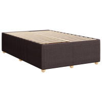 Produktbild för Ramsäng med madrass mörkbrun 120x190 cm tyg