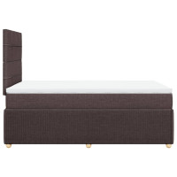Produktbild för Ramsäng med madrass mörkbrun 120x190 cm tyg
