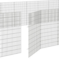 Produktbild för Husdjursbur 48-panel 54x100 cm galvaniserat järn