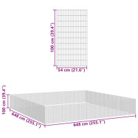 Produktbild för Husdjursbur 48-panel 54x100 cm galvaniserat järn