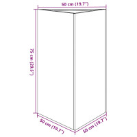 Produktbild för Odlingslådor 2 st vit triangulär 50x43x75 cm stål