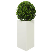 Produktbild för Odlingslådor 2 st vit triangulär 50x43x75 cm stål
