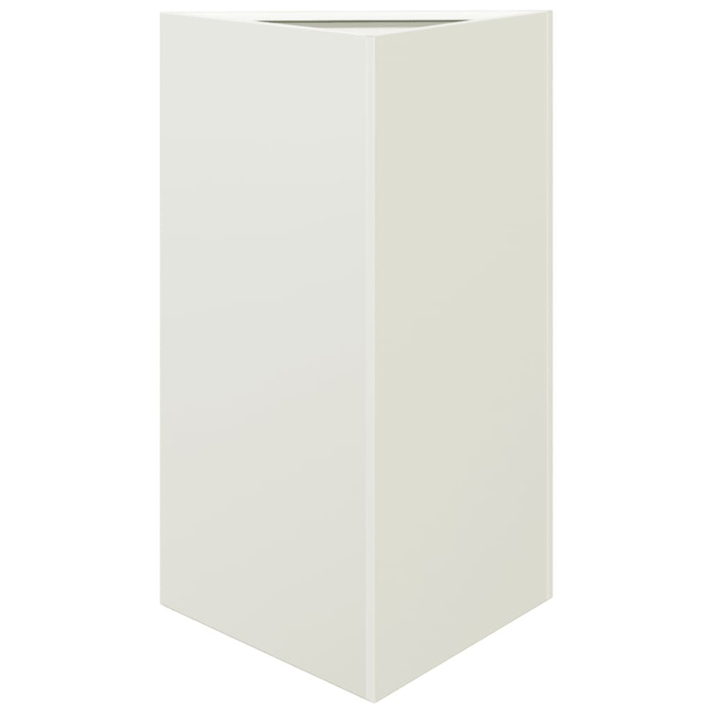 Produktbild för Odlingslådor 2 st vit triangulär 50x43x75 cm stål
