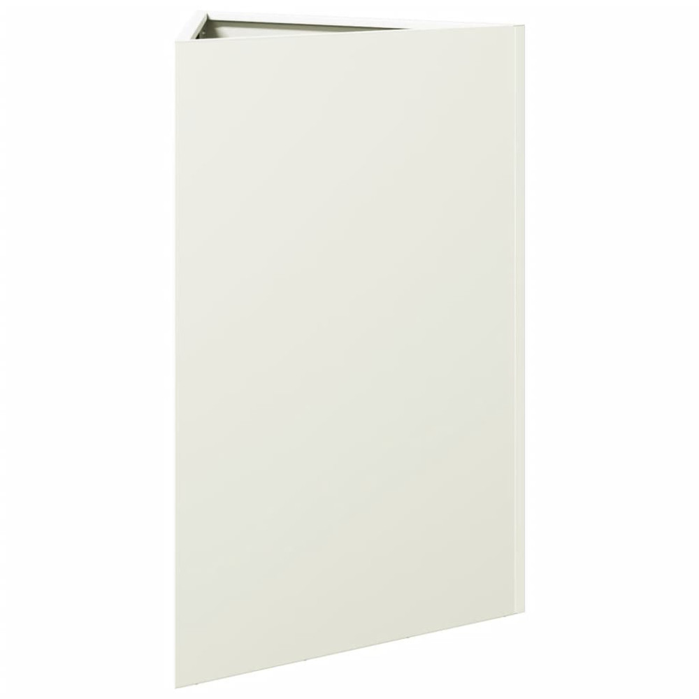 Produktbild för Odlingslådor 2 st vit triangulär 50x43x75 cm stål