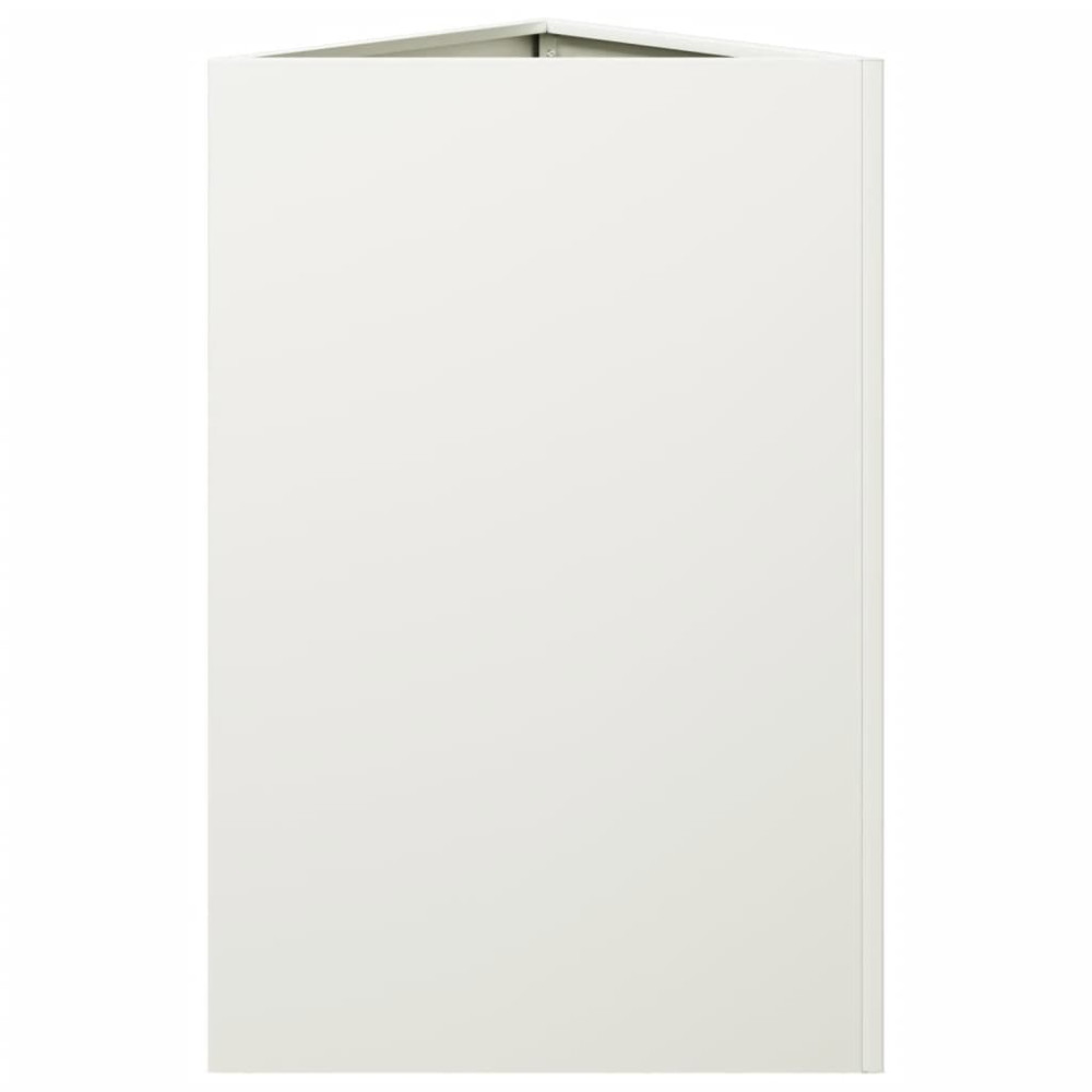 Produktbild för Odlingslådor 2 st vit triangulär 50x43x75 cm stål