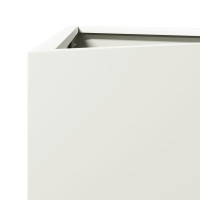 Produktbild för Odlingslådor 2 st vit triangulär 50x43x75 cm stål