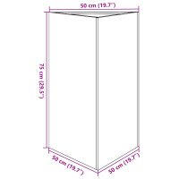 Produktbild för Odlingslådor 2 st antracit triangulär 50x43x75 cm stål
