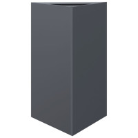 Produktbild för Odlingslådor 2 st antracit triangulär 50x43x75 cm stål