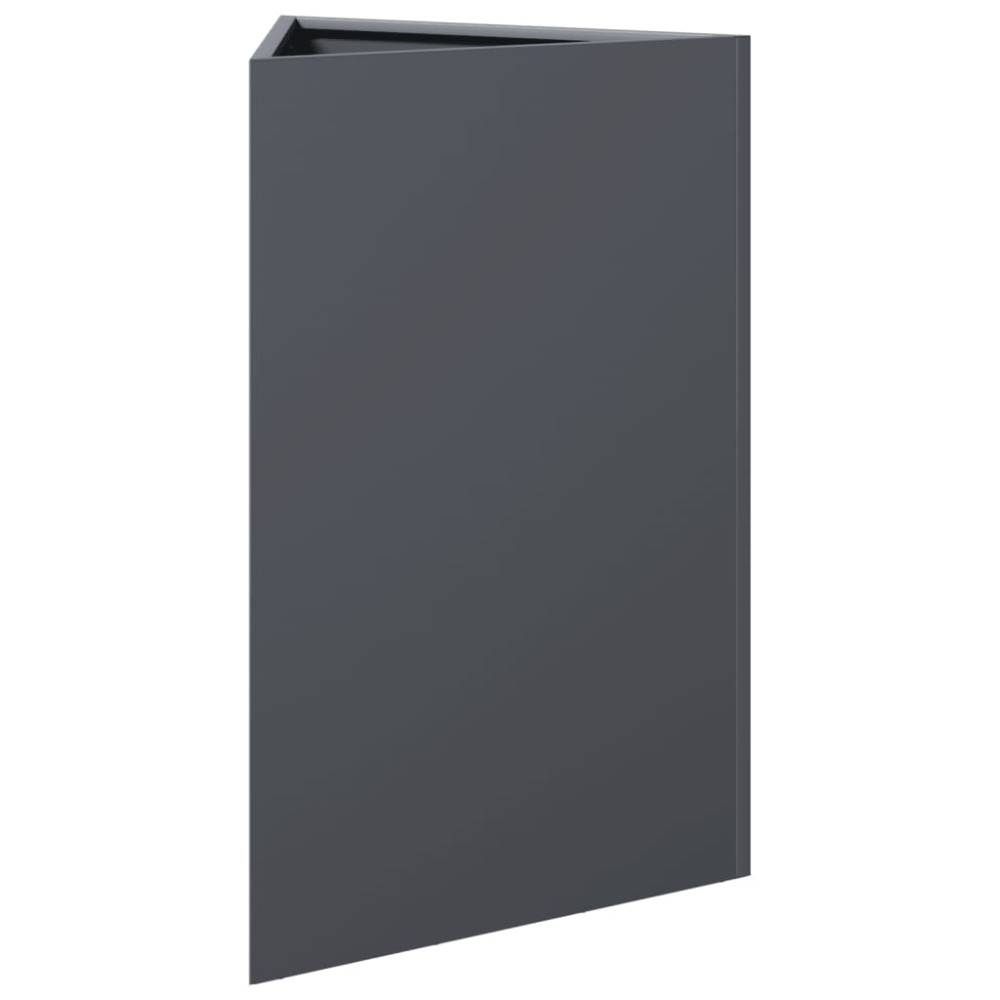 Produktbild för Odlingslådor 2 st antracit triangulär 50x43x75 cm stål