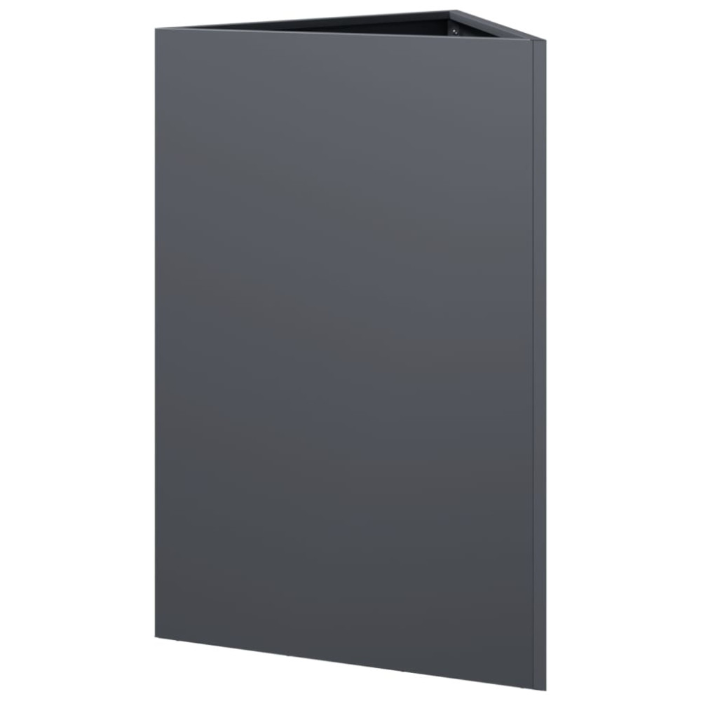 Produktbild för Odlingslådor 2 st antracit triangulär 50x43x75 cm stål