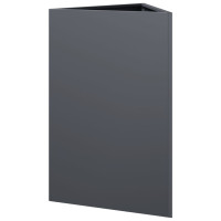 Produktbild för Odlingslådor 2 st antracit triangulär 50x43x75 cm stål