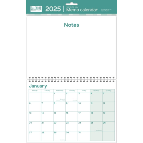 Essential Memo Calendar Planner A3 Calendar 2025 (häftad, eng)