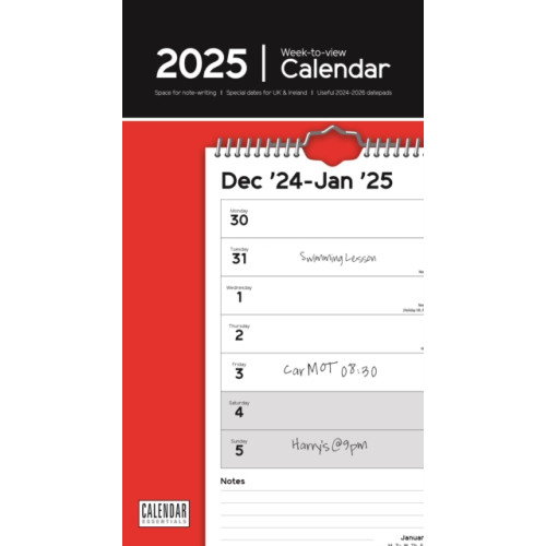 Carousel Calendars Essential Week-to-View Stubby Slim Calendar 2025 (häftad, eng)