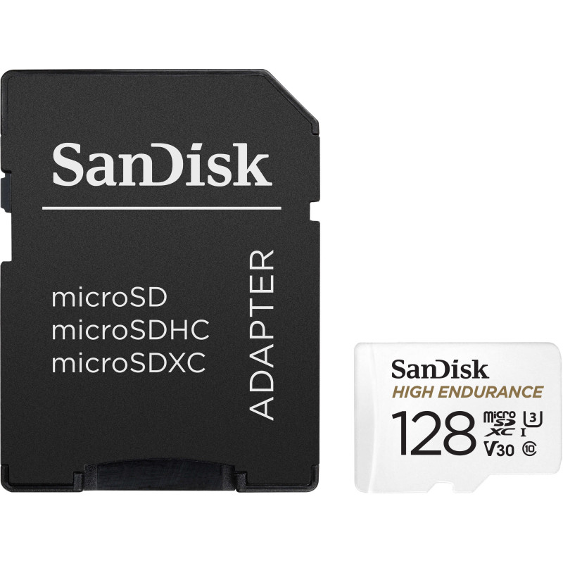 Produktbild för Minneskort MicroSDXC 128GB High Endurance med adap