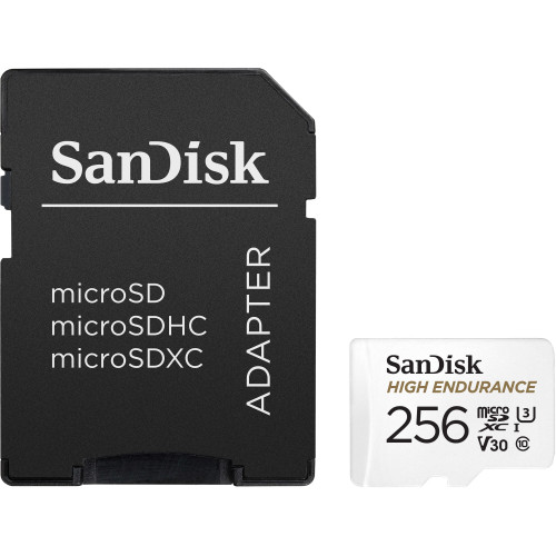 SANDISK Minneskort MicroSDXC 256GB High Endurance med adap