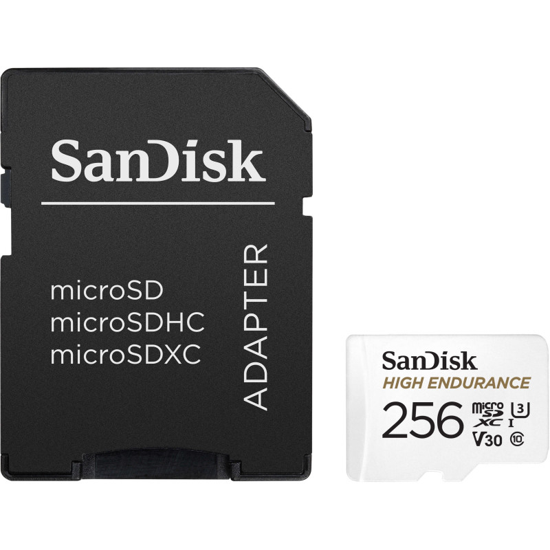 Produktbild för Minneskort MicroSDXC 256GB High Endurance med adap