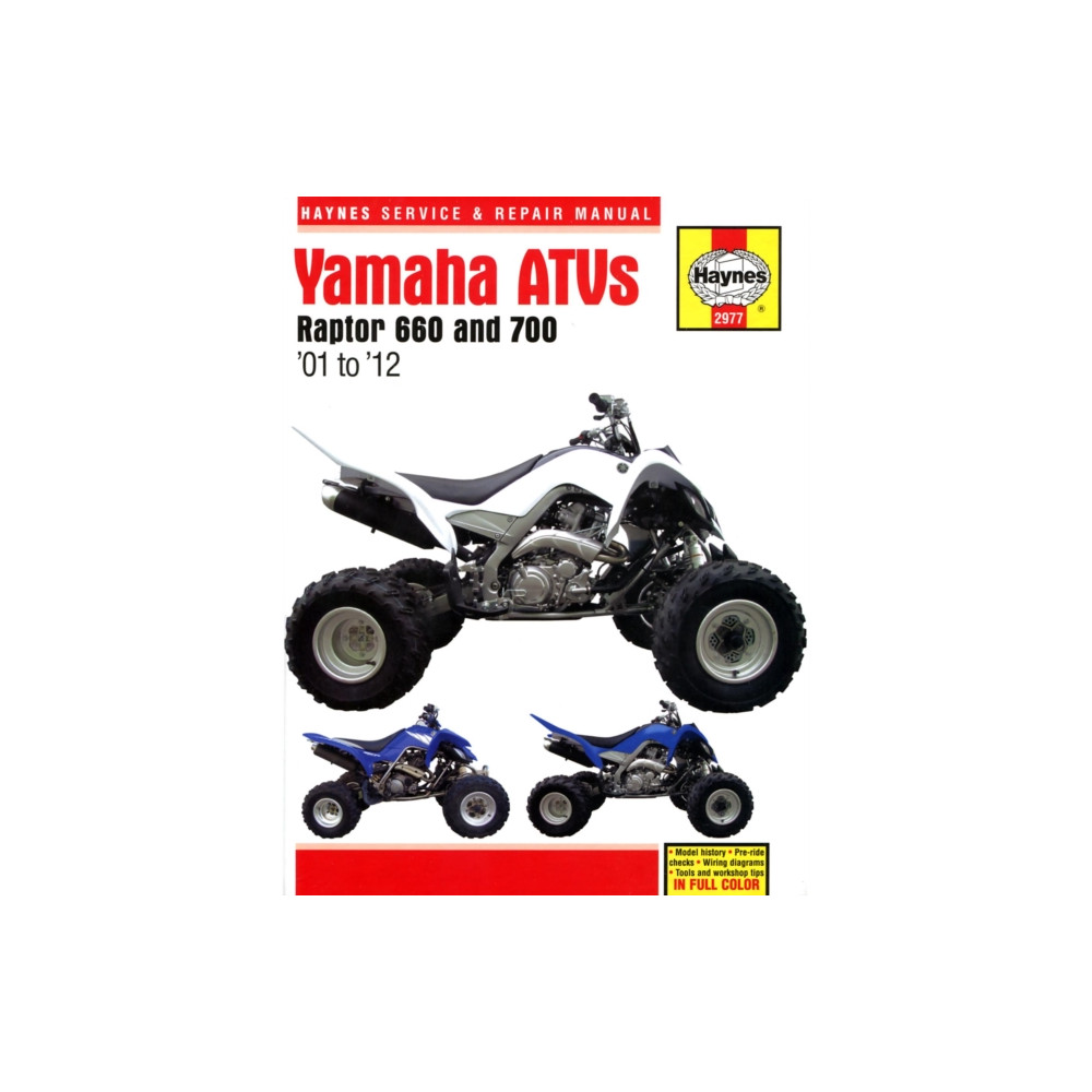 Produktbild för Yamaha Raptor 660 & 700 ATVs (01 - 12) Haynes Repair Manual (inbunden, eng)