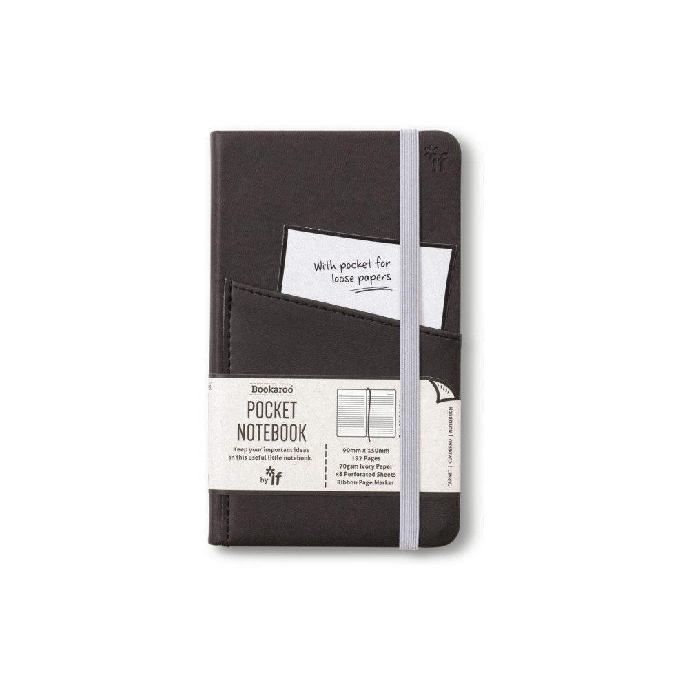 Produktbild för Bookaroo Pocket Notebook (A6) Journal - Black