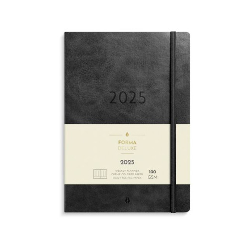 Burde Kalender Agency Forma Deluxe 2025 svart