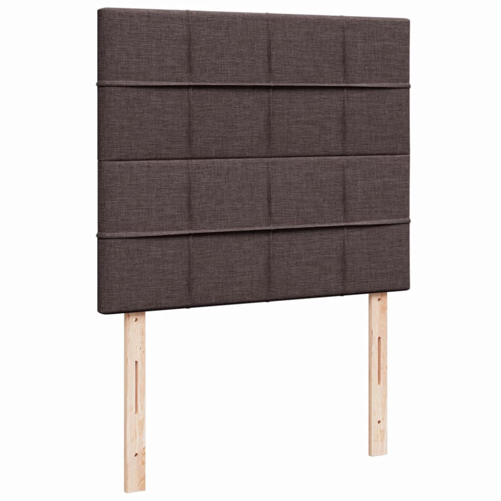 Produktbild för Ramsäng med madrass mörkbrun 120x200 cm tyg