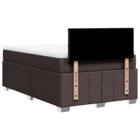 Produktbild för Ramsäng med madrass mörkbrun 120x200 cm tyg