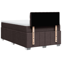Produktbild för Ramsäng med madrass mörkbrun 120x200 cm tyg