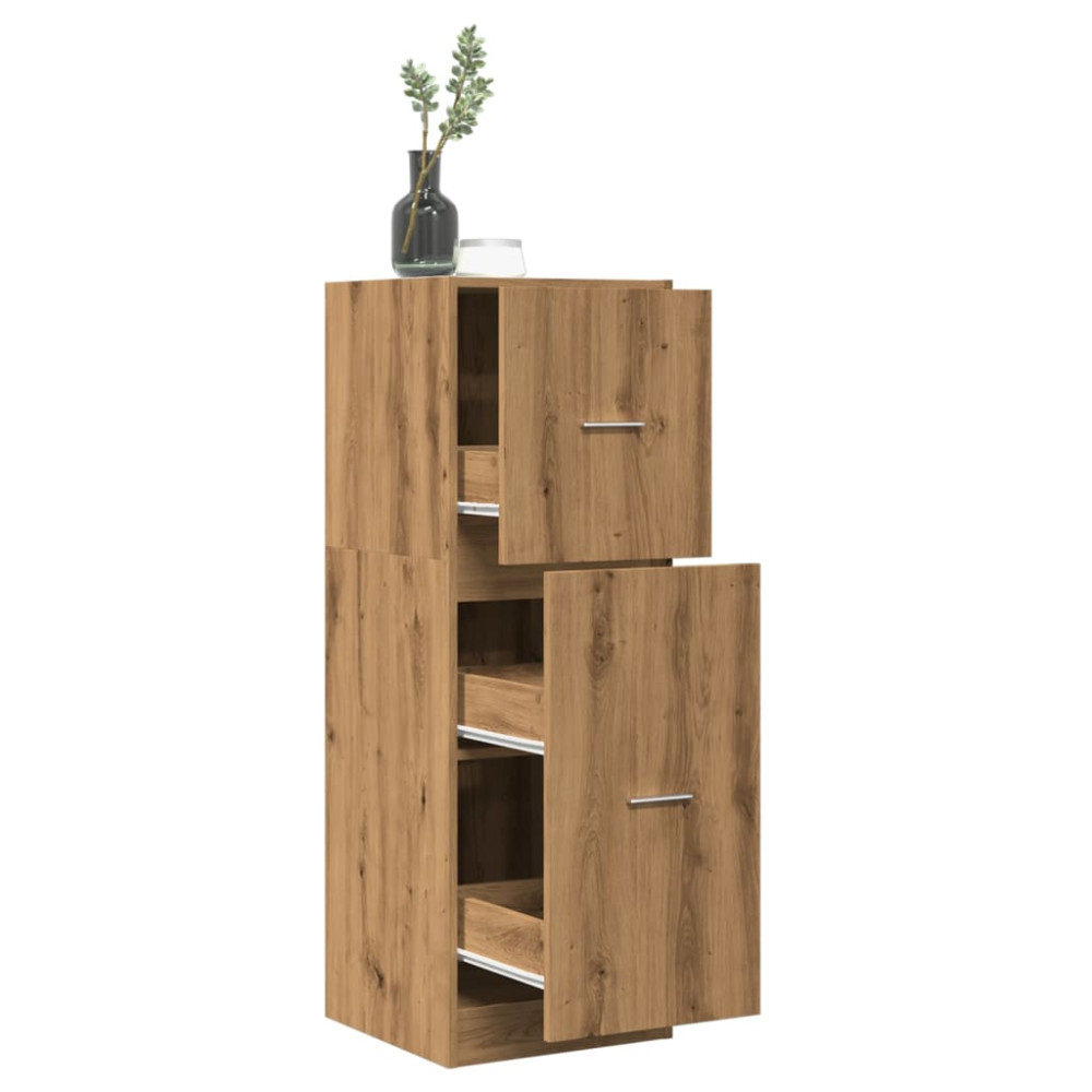 Produktbild för Apoteksskåp ek 40x41x118 cm konstruerat trä