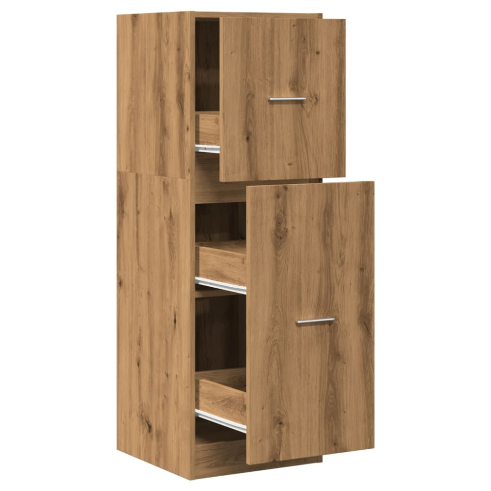 Produktbild för Apoteksskåp ek 40x41x118 cm konstruerat trä